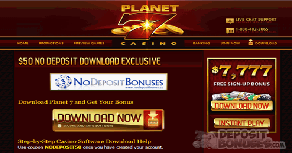 100% Up To $777 at Planet 7 Casino