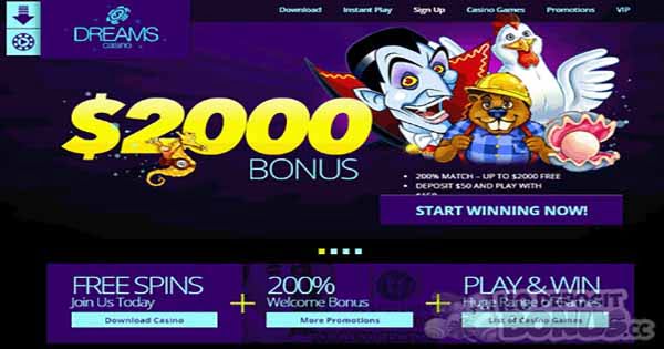 $25 No Deposit Bonus at Dreams Casino