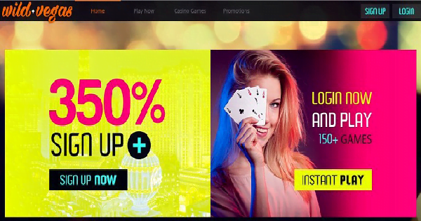 350% up to $7000 at Wild Vegas Casino