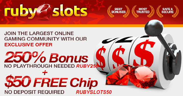 $50 No Deposit Bonus at Ruby Slots
