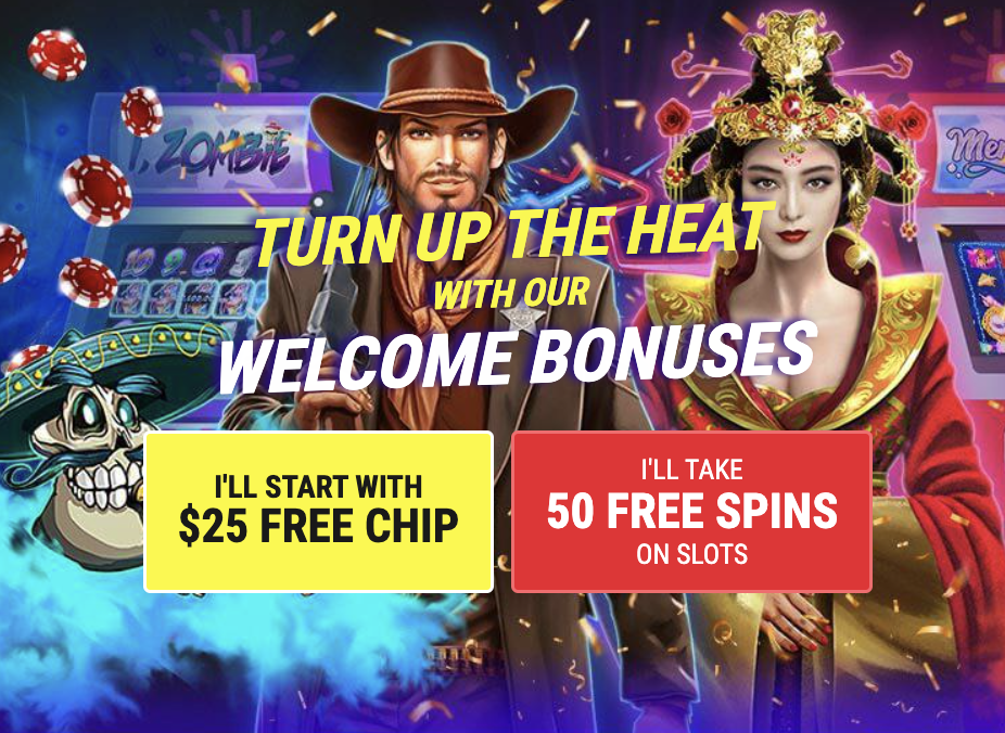 $25 Free Chip or 50 Free Spins at Planet 7
