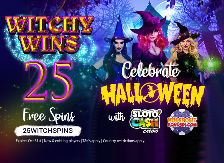 Let’s Celebrate Halloween- 25 Free Spins on Witchy Wins