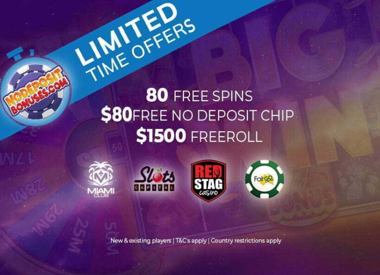 Best Casino No Deposit Bonuses: January 13th 2023