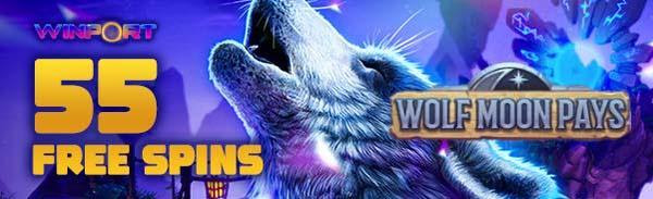 55 Free Spins on Wolf Moon Pays